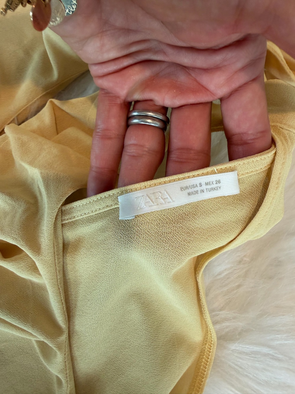 Light Yellow Ruffled Halter Top - Picture 4 of 5